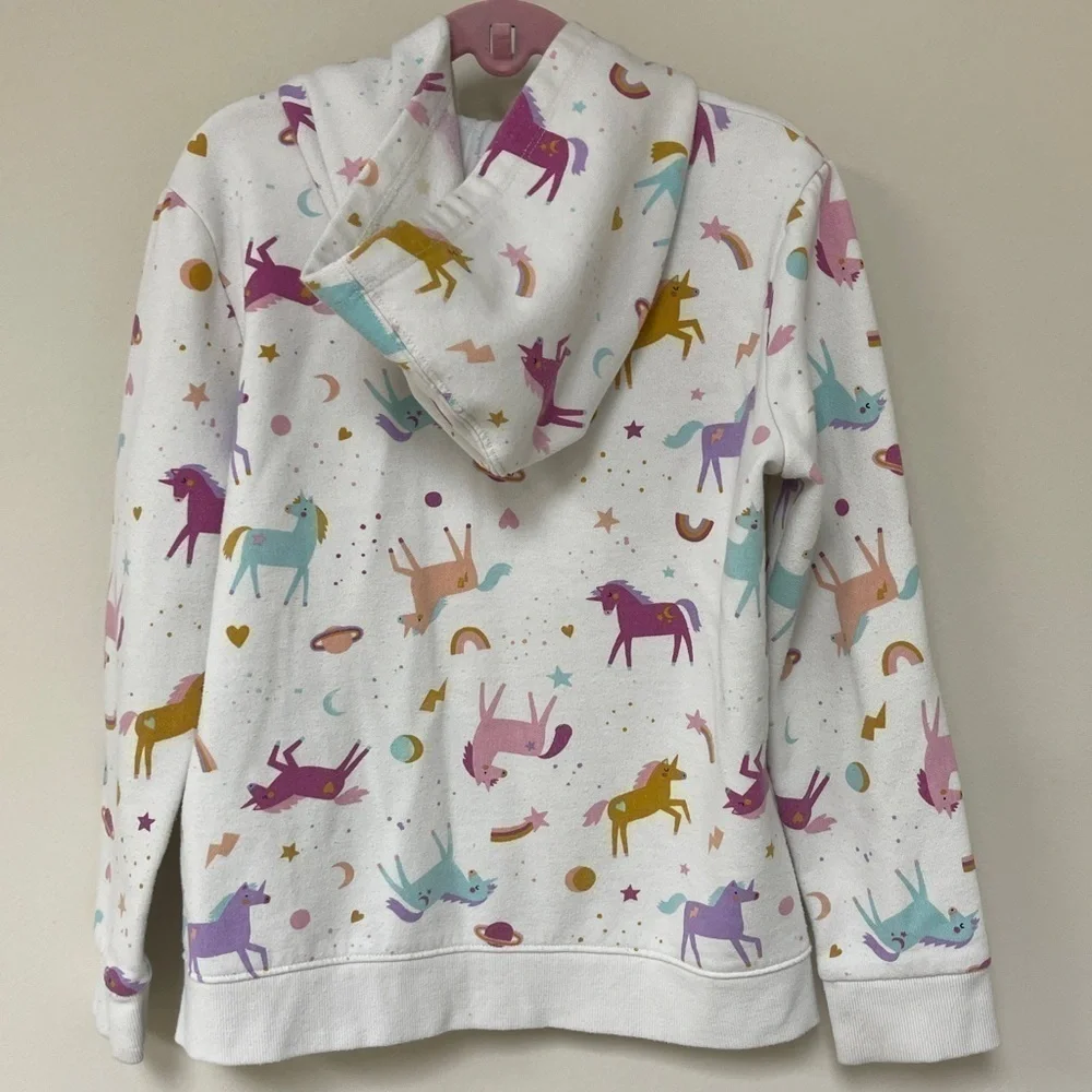 Cat & Jack: Kids Zip Sweatshirt Jacket Unicorns, size L (10/12)